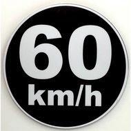 60km/h Sticker for Lorry, Van, Bus, etc. ( Diameter : 150mm )