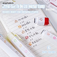 AOPHEKM Arrival Cute To Do List Journal Stamp, Portable Detachable Seal Pen,  Multi-Head Stamp Mark 