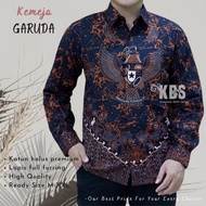 KEMEJA BATIK LENGAN PANJANG MOTIF GARUDA BATIK KANTOR | BATIK KONDANGAN | BATIK TERBARU SM