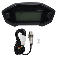 7 colors backlight 10000RPM Motorcycle Digital LCD Tachometer Adjustable Dash Electronic Motor Vehic