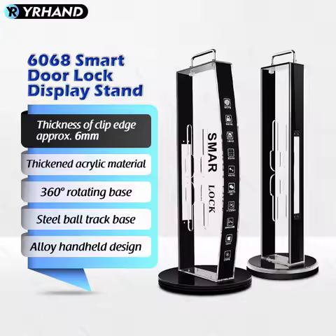 Anti-theft Acrylic Digital Fingerprint face Smart Door Lock Display Stand With Light for 240*24 6068