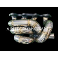 MITSUBISHI 4G93T GSR CK CUSTOM BANANA TURBO MANIFOLD DESIGN FULL RACE POLISHED FINISHED