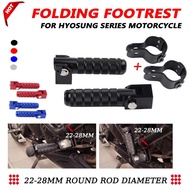 Highway Footrest Foot Pegs Pedals Folding Footpegs Clamp For HYOSUNG Aquila GV300S GV650 GV250 GV125