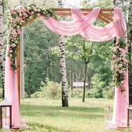 1/2pcs Extra Large Arch Window Curtain Backdrop, 29.5"X118" (0.75m X 3m), Wedding Arch Decor Drape,