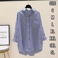 KEMEJA Briana Shirt Size SML Xl Xxl 3Xl 5Xl - Women's Striped Shirt