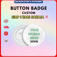 (2PCS DESIGN SAMA) BUTTON BADGE CUSTOM / BUTTON BADGE PIN / BUTTON BADGE MAGNET / BUTTON BADGE MURAH