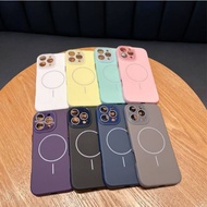 Premium Soft Casing with Magsaf* Magnetic Matte Color Silicone Case Compatible For Samsung A06 A16 S