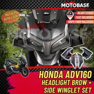 Honda ADV160 Aero Winglet Set with Eyebrow Carbon Fiber ADV 160 Motorcycle Fibre Accessories