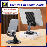 Giá Đỡ Điện Thoại Máy Tính Bảng Chất Liệu Hợp Kim Xoay 360° Dùng Livestream Xem Phim Gấp Gọn Tiện Dụ