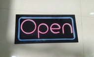 ป้ายไฟ open นีออนดัด ป้ายเปิดสำเร็จรูป ป้ายร้านค้า