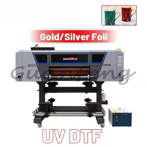 A3 UV DTF Printer 60/30cm Imprimante Ab Film I3200 Heads All In One Roll To Roll UV DTF Printer With
