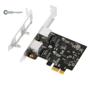 .2.5G Gigabit Network Card Adapter with 2 Ports 2500Mbps PCIe 2.5Gb Ethernet Card RJ45 LAN Computer 