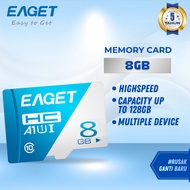 EAGET Memory Card 8GB - Memory Card Original for smartphome gopro cctv GARANSI RESMI 5 TAHUN