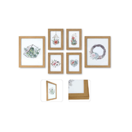 COZY กรอบรูปชุด 4*(4X6นิ้ว)และ 2*(8x10นิ้ว) ติดผนัง สีไม้ ขนาด4*(4X6นิ้ว)และ 2*(8x10นิ้ว) ติดผนัง สี