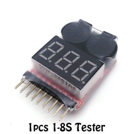 1PCS/2PCS  Buzzer Alarm Lipo Battery Voltage Tester Volt Meter Indicator Checker Dual Speaker 2in1 1