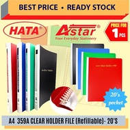 A4 REFILLABLE CLEAR HOLDER -20'S (359A) / Refillable Clear Holder / Document Holder / Display Holder