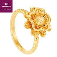 HABIB Oro Italia Fiore Lacuna Gold Ring, 916 Gold