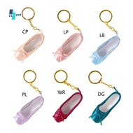 QUANTUMSKY Mini Ballet Shoes Keychain, Satin Ballet Shoe Shape Pointe Shoes Keyrings, Collocation Po
