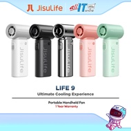 JISULIFE Life 9 Handheld Fan Portable Rechargeable Mini Fan with Powerful Airflow & Long Battery Lif