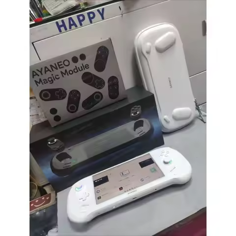 99% New AYANEO 3 AMD AI9 HX370 64G+2TB White Full Set with Magic Module+original Storage Bag Modular
