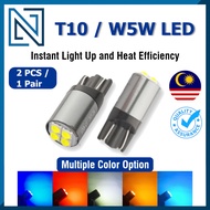 2x T10 W5W 4 SMD LED Bulb 12V 24V 48V 60V Car Truck Motor LED Interior/Parking/Reading/License Plate