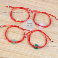 Red Copper Thread Bracelet - 4 Colors - Charm Accessories Stringing Lucky Feng Shui Wooden Bead Brac