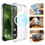 Imak Magnetic Wireless Charging Casing for Fairphone 6 Plus 5G Clear Shockproof Casing for Fairphone