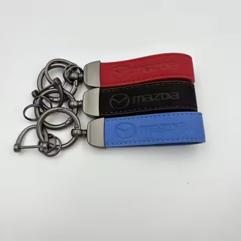 Fashion Luxury Genuine Leather Keychain Business Gift For Mazda CX5 Demio 2 Atenza CX-3 CX7 CX30 MX5