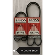 Fan Belt (100% BANDO) for Toyota Vios NCP42 1.5 2003-2007 Year (4PK1240 & 3PK850)