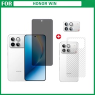 Honor Win /Win RT 500 400 Lite X7B X7C X7D Anti-Spy Tempered Glass Screen Protector 3IN1 Set with Ca