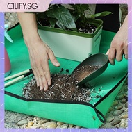 [Cilify.sg] Gardening Planting Mat PE Plant Potting Pad Flower Pots Soil Mat (Green)
