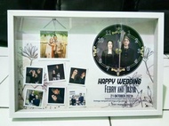 Photo jam custom ukuran 30x20cm untuk kado pernikahan, ulang tahun,wisuda,dan happy anniversary, ata