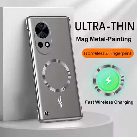 Ultra Thin Metal Painting Frameless Case For Huawei Nova 14 13 12 11 10 9 Pro SE 12i Y72 Magnetic Wi