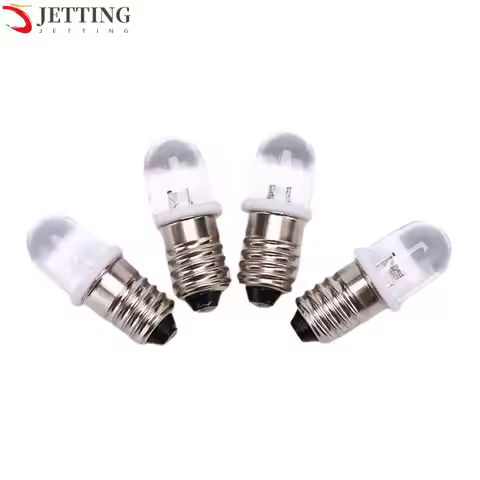 5pcs E10 Led Bulb E10 DC 3V 4.5V Instrument Bulb E10 Indicator Bulb Old Fashioned Flashlight Bulb 0.