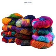 NARCISSUS13A0E Knitting Crochet Thread, Acrylic Segment Dyed Wool Yarn, Thick Mixed Color Knitting Y