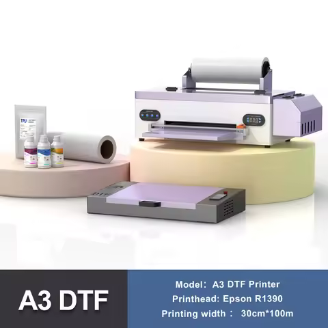 A3 DTF Printer Bundle R1390 Head 13Inch 33cm Direct to Film Printer with Auto Powder Shaker Oven for