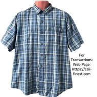 G.H. Bass & Co. Plaid Polo Short Sleeve - Size L T 00103