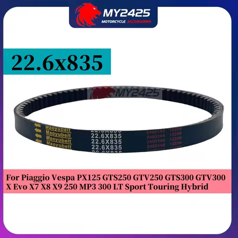 MY2425 Drive Belt For Piaggio Vespa PX125 GTS250 GTV250 GTS300 GTV300 X Evo X7 X8 X9 250 MP3 300 LT 