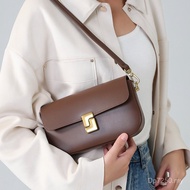 New Style Commuter Messenger Bag Genuine Leather Bag High-End Feel Women's Bag Small Square Bag Nich