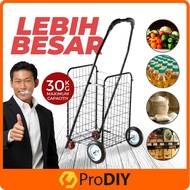 PRODIY Foldable Market Trolley Cart Troli Barang Troli Shopping Trolley Shopping Troli Pasar Lipat S