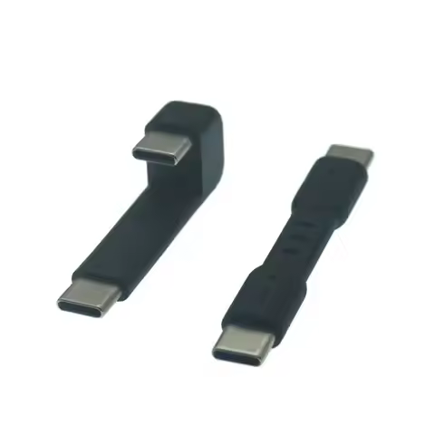 For E1DA 9038D DAC Device USB C 180 Degree Synchronous Charging Cable OTG Type C Male To Male Adapte