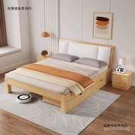 Bed1.2Single Bed Double Bed Simple Mimi Economical Solid Wood Bed Furniture Modern Minimalist1.5Pine