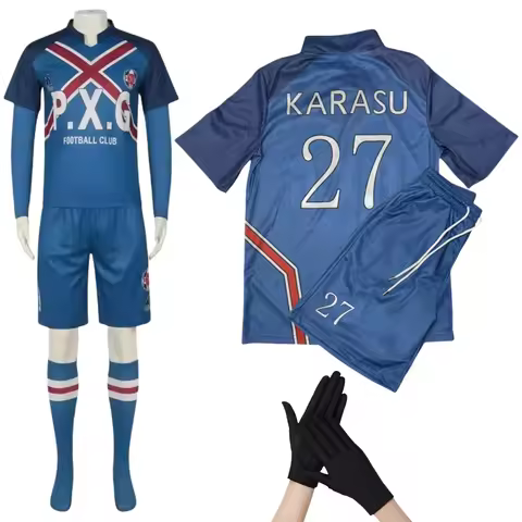 Anime KARASU Cosplay Costumes Mens Football Club Jersey #27 Karasu Tabito Soccer Uniform Halloween P
