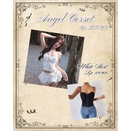 Angel Buns Corset Set - Corset Tank Top - Angel Corset - Angel Costume - Angel Costume - Halloween C