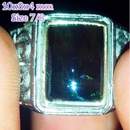 Black Opal Sempur Banten Stone Ring Jarong Branchnatural Natural Stone Gemstone Opal Stone