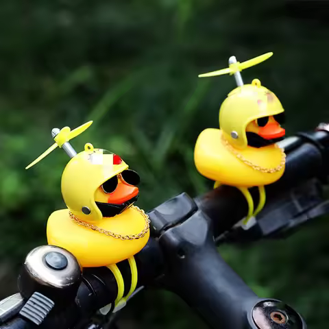 Bicycle Small Yellow Bike Duck Bicycle Bell Yellow Airscrew Helmet Duck Ducky Bike Wind Motorcycle R
