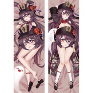 2024 Anime Genshin Impact Hu Tao Cosplay Dakimakura Pillow Case Hugging Body 50*150CM