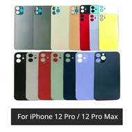 For iPhone 12 Pro Max Back Cover Rear Door Glass Panel For iPhone 12 Pro Big Hole Back Glass Housing
