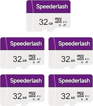 Micro SDXC Memory Card 32GB 5 Pack, Speederlash Camera Plus TF Card with Adapter, 90MB/s Read Speed,