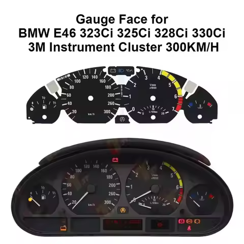 Dashboard Gauge Face For BMW E46 323Ci 325Ci 328Ci 330Ci 3M 300KM/H